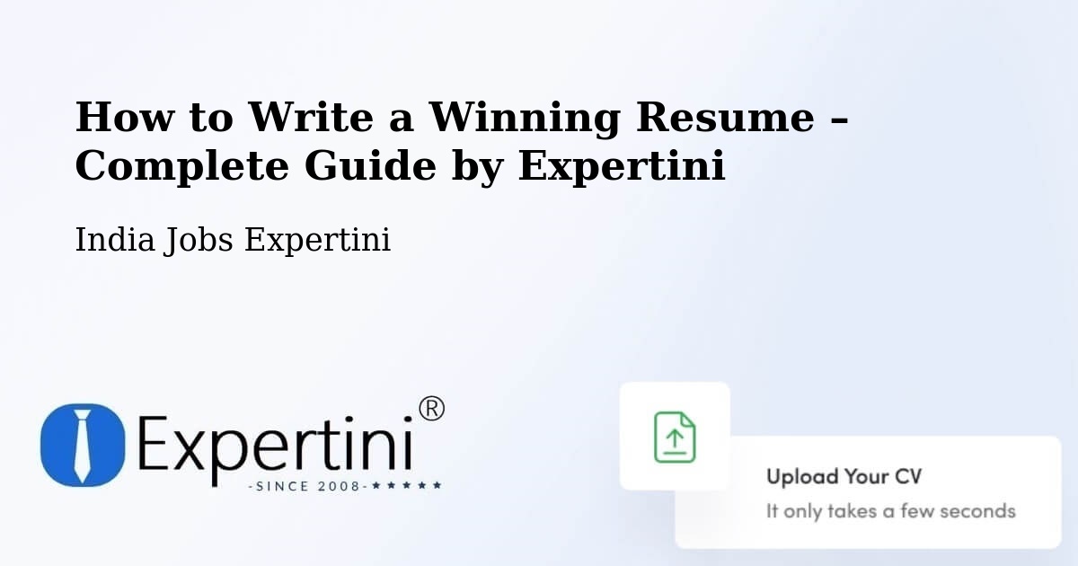 Resume Writing Guide for Job Seekers – Renukoot - Renukoot, India Jobs Expertini